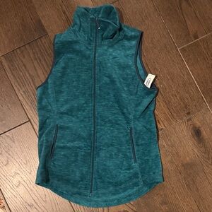 Old Navy Teal Zip-Up Fleece Vest
